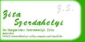 zita szerdahelyi business card